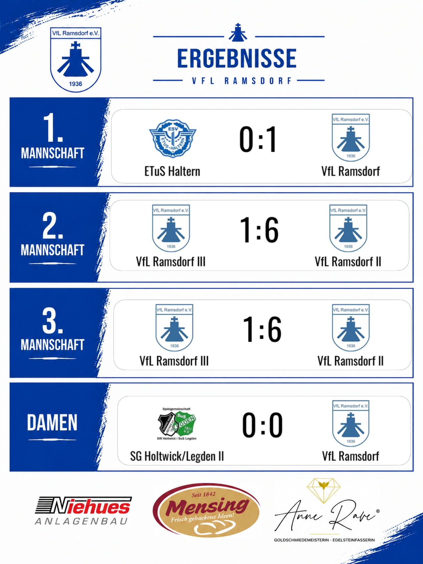 Instagram-Beitrag des VfL Ramsdorf